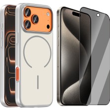 Vendas Apple iPhone 17 Pro Kılıf M-Safe Şarj Özellikli Zore Lora Pc Kapak + Hayalet Ekran Koruyucu