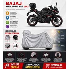 Cocem Bajaj Pulsar Rs 200 Motor Brandası Arka Çanta Uyumlu Su Geçirmez Uv Korumalı Gri