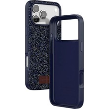 Hobibahçem iPhone 17 Pro Max Bright Simli Kapak - Mavi