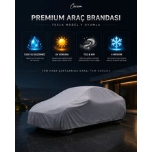 Cocem Tesla Model Y Araç Brandası Tam Koruma Su Geçirmez Uv Korumalı 4 Mevsim Dış Kılıf