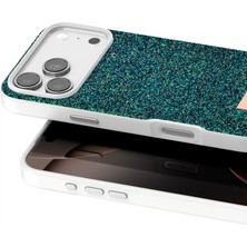Hobibahçem iPhone 17 Pro Max Bright Simli Kapak - Koyu Yeşil