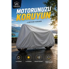 Cocem Rks Ltr 125 Uyumlu Motosiklet Brandası Su Geçirmez Uv Korumalı Gri