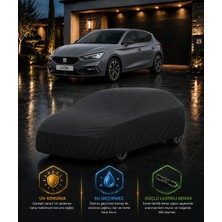 Cocem Seat Leon Uyumlu Uv Korumalı Siyah Araç Örtüsü Su Geçirmez Tam Koruma Oto Brandası 2020-2026