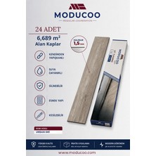Moducoo Urban Gri Kendinden Yapışkanlı Pvc Parke 6,689 M² Su Geçirmez