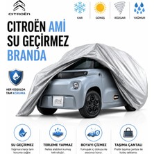 Cocem Citroen Ami Için Özel Dikim Gri Araç Brandası 4 Mevsim Tam Koruma