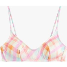 Koton Koton x Sibil Çetinkaya - Parıltılı Ekose Bralet Bikini Üstü
