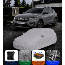 Cocem Dacia Sandero Stepway Uyumlu Premium Araç Brandası Su Geçirmez Uv Korumalı Gri