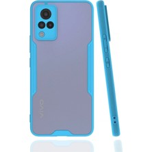 Uravas Store Vivo V21 Kılıf Platin Silikon - Mavi