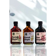 Natureller Tatlı Ekşi Seti %100 Saf Nar, Sumak, Koruk Ekşisi (3 Adet) 280 gr