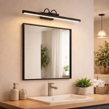 FKLIGHT 35CM / USB Sarjlı Resim / Tablo / Ayna Üstü / Banyo / Ledli Aplik Flüt 3000K Günışığı Siyah Kasa