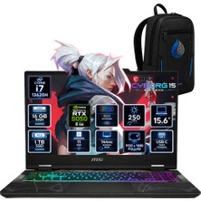 MSI Msı Cyborg 15 Intel Core I7-13620H 16 GB Ddr5 1 Tb SSD Rtx 5050 8 GB 15.6'' Fhd IPS 144Hz Windows 11 Pro Oyuncu Dizüstü Bilgisayar B13WEKG-893XTRNNRNP02
