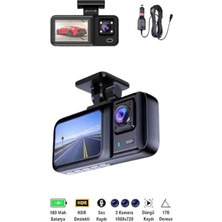 Uravas Store 1080P Ön, 720P Arka ve Iç Kamera ile %100 Kapsama – Gece Görüşlü Araç Kamerası