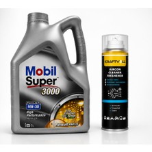 Mobil Süper 3000 Formula R 5W-30 Motor Yağı 5 Litre + Klima Bombası 200 ml