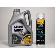 Mobil Süper 3000 X1 Fe 5W-30 Motor Yağı 4 Litre + Klima Bombası 200 ml