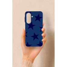 Vip Case Samsung A27 Uyumlu Lacivert Star Desenli Silikon Kılıf