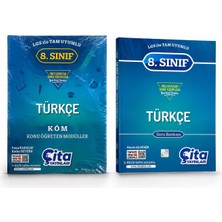 Çita Yayınları 8. Sınıf Türkçe Köm Konu Öğreten Modüller + Türkçe Soru Bankası Seti | Lgs Tam Uyumlu | Yeni Nesil Sorular | 2 Kitap