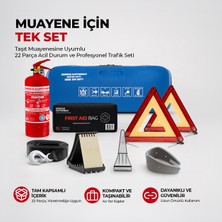 German Kupfermax 22 Parça CE ve E Belgeli Araç Muayenesine ve Yol Denetimine Uygun İlk Yardım ve Trafik Seti