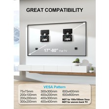 OEM Ultra Ince Tv Duvar Askısı, 14"-80" Düz ve Çerçeveli Tv Max 45 kg S1401