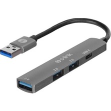 Esranın Dünyası Metal USB Hub, 2x USB 2.0, 1x USB 3.0, 1x Type-C Bağlantı Seçenekleri