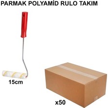 Esranın Dünyası 15 cm Polyamid Rulo Takım, 50 Adet Profesyonel Fırça
