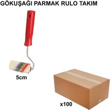 Esranın Dünyası Gökkuşağı Parmak Rulo Takım 5 CM-100 Adet Set