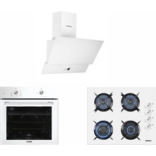 Esranın Dünyası Kumtel Home Beyaz Cam Ankastre