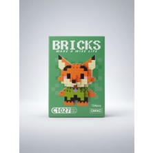 Ubin Shop Mini Blok Tilki Figürü Yapı Seti 134 Parça Koleksiyon ve Hobi Oyuncağı