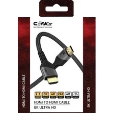 Esranın Dünyası 8k UHD HDMI 2.1 Kablo, 48 Gbps Hız ve Alüminyum Gövde ile