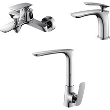 Esranın Dünyası Banyo Lavabo Evye Batarya Seti, Modern