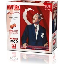 Esranın Dünyası 1000 Parça Atatürk Temalı Bayraklı Yapboz