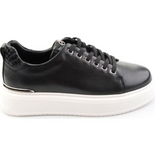 Bambi Siyah Hakiki Deri Erkek Sneaker E01398070943