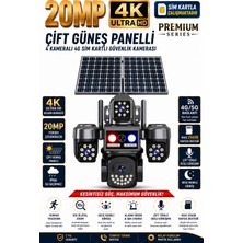 Meytech RX-85GZ Sim Kartlı Kamera Solar Çift Güneş Enerji Panelli Kamera Ptz Gece Görüş Alarm