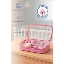 Babyjem Bebek Bakım Bakım Seti Mavi 7 Parça Pembe + Pamukçuk Eldiveni Pembe Hediyeli