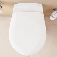 Esranın Dünyası Oval Klozet Kapağı, Beyaz, Nuvoplast ile Şık