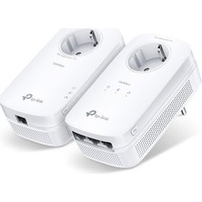 Esranın Dünyası Tp-Link TL-PA8033P Kıt | Powerline Adaptör | Priz Soketli | AV1300 | Kolay Kurulum | 3 Gigabit Port