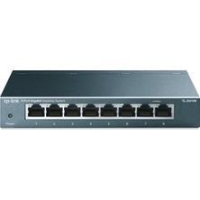 Esranın Dünyası 8 Port 10-100-1000 Mbps Switch, Çelik Gövde ile Dayanıklı Tasarım
