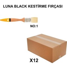 Esranın Dünyası 12 Adet Luna Black Kestirme Fırçası ile Kolay Uygulama