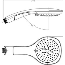 Esranın Dünyası Tema Bianco Duş Başlığı + Tema Vera Pvc Duş Hortumu 150 cm Duş