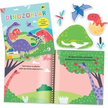 Esranın Dünyası Dinozor Temalı Silikon Çıkartmalar - Tekrar Kullanılabilir