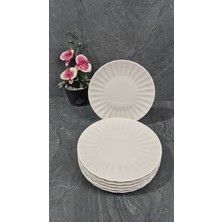 Tezyinat Wood Işıl Porselen 6'lı Pasta Tabağı Seti