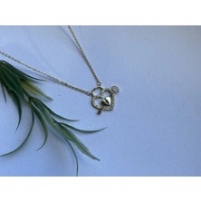 Nergis Collection 14 K Altın Kaplama Kadın Çelik Kalp Kolye