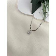 Nergis Collection Sevgililer Günü Gümüş Tek Taş Zirkon Kolye