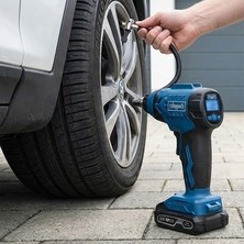 Esranın Dünyası Akülü El Kompresörü, 20 V Gücü ve 7 Bar Basınç ile Pratik Kullanım