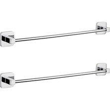 Esranın Dünyası Krom Kaplı Uzun Havluluk 40 cm 2'li Paket Modern ve Şık
