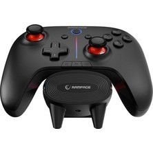 Esranın Dünyası Rampage Hydra Pro Siyah Bt + 2.4 Ghz Şarj Istasyonlu Pc Gamepad Rgb