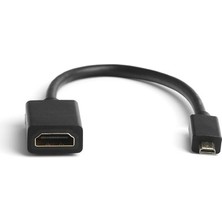 Esranın Dünyası Dark Micro HDMI To HDMI (Dişi), Altın Uçlu Dönüştücü Kablo