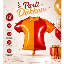 Parti Dükkanı Sarı Kırmızı Forma Folyo Balon 18 Inç 45 cm Helyum Uyumlu Futbol Temalı Doğum Günü Parti Balonu