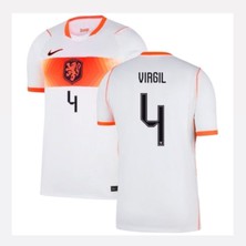 Breathless Hollanda 2026 Dünya Kupası Virgil Van Dijk Deplasman Forması (Beyaz)