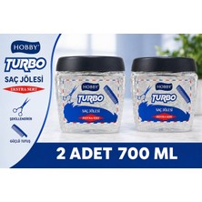 Hobby Turbo Saç Jölesi  Extra Sert Uzun Süre Güçlü Tutuş 700 ml x 2 Adet