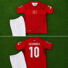 Breathless Türkiye Fifa 2026 Dünya Kupası Hakan Çalhanoğlu Çocuk Forması 2'li Set (Red)